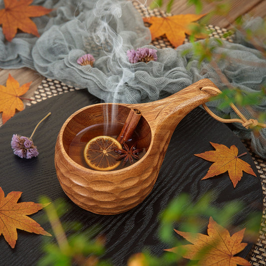 Nordic Acacia Wood Cup with Handle – Organic & Handcrafted