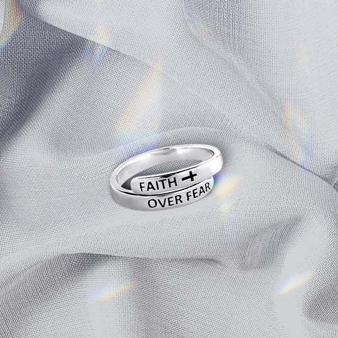 Adjustable Sterling Silver Cross Ring