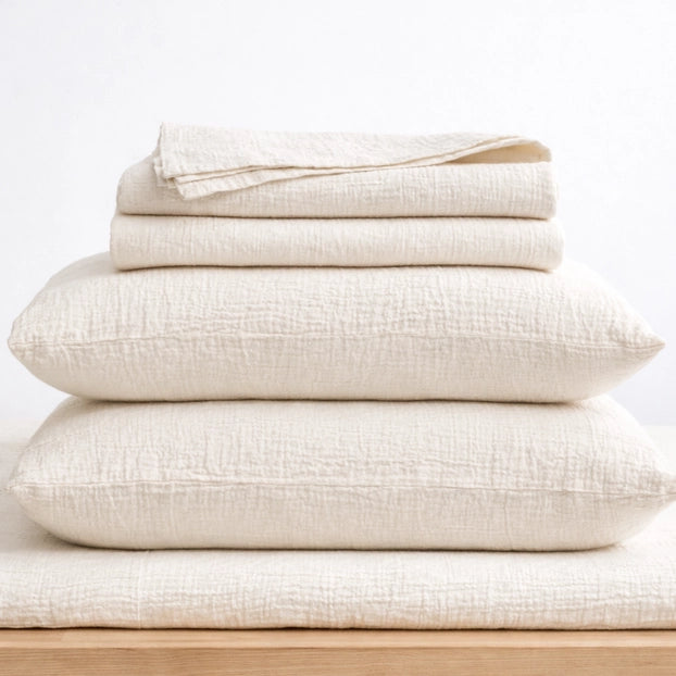 Organic Muslin Fitted Sheet, Breathable Cotton