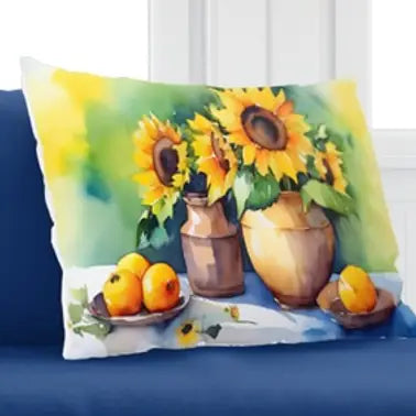 Sunflowers Watercolor Standard Pillowcase