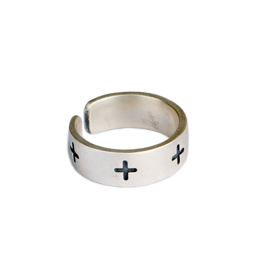 Retro Sterling Silver Cross Ring