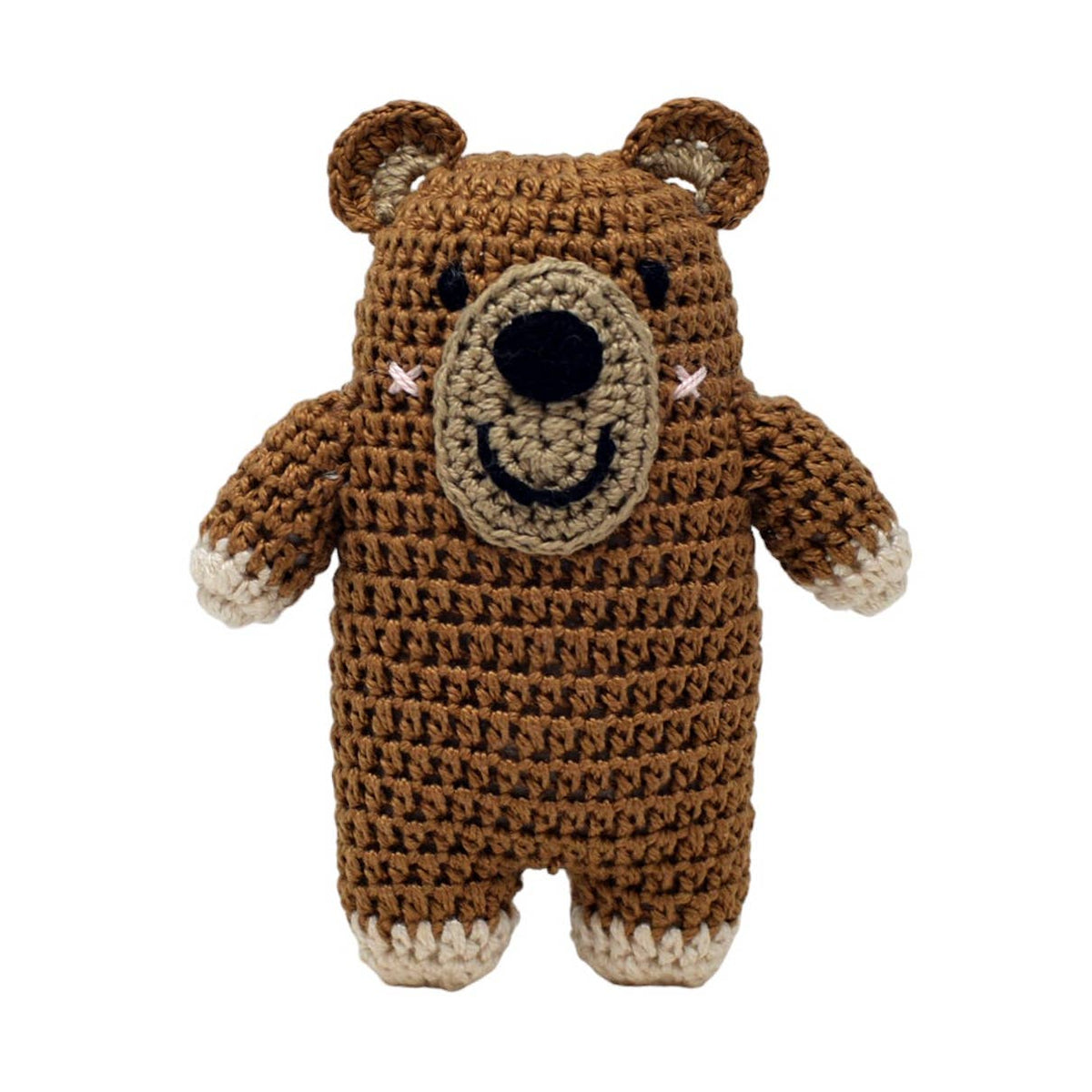 Crochet Teddy Bear Toy, Fair Trade Cotton Plush