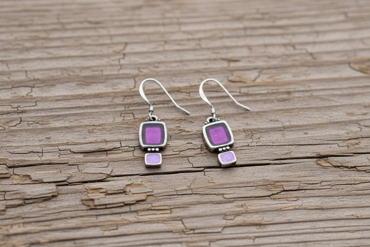 Harmony Winter Pewter Dangle Earrings - Willow Drift Cottage