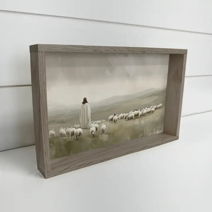 Jesus sheep painting
