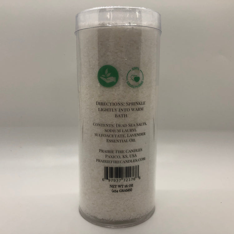 Lavender Dead Sea Bath Salts - 16oz (Prairie Fire Lavender)