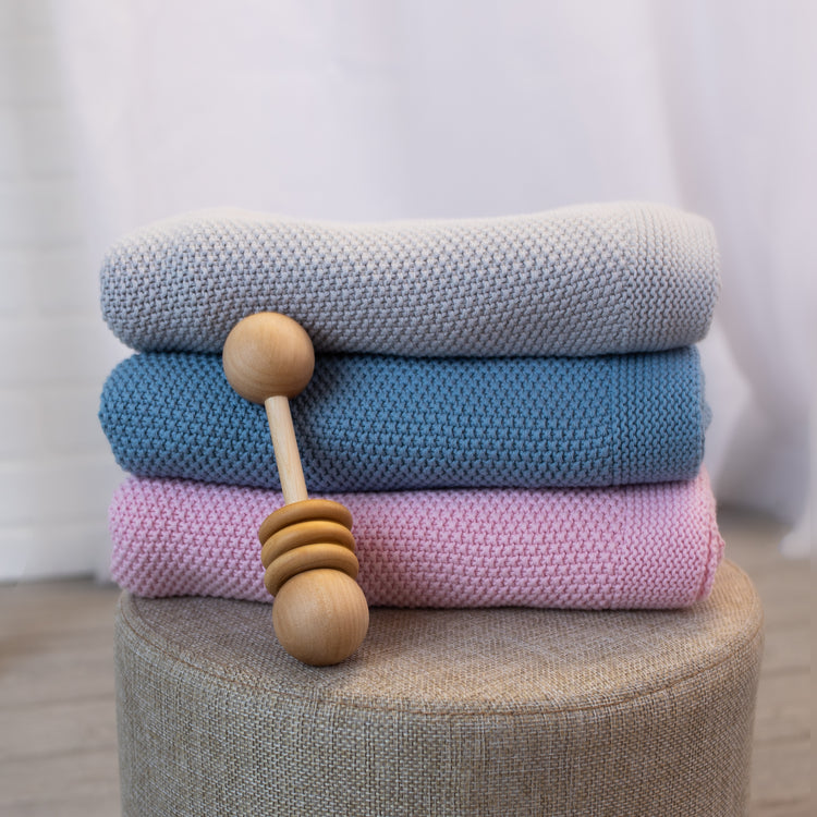 100% Cotton Knit Baby Blanket