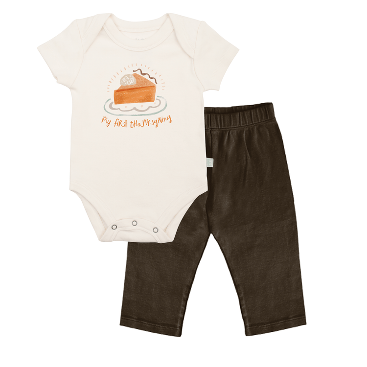 My First Thanksgiving Pumpkin Pie Baby Outfit Set